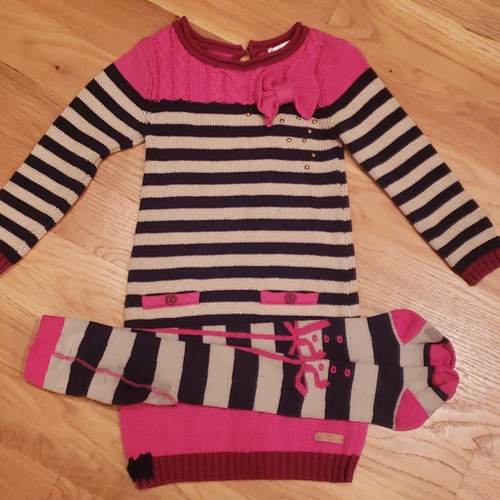 Deux Par Deux girl's sweater dress - size 4